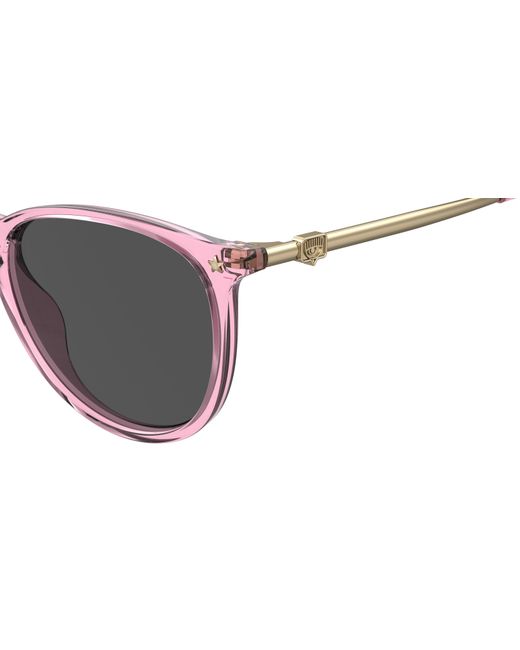 Chiara Ferragni Black Cf 1005/S Qr0/Ir Outlet Sunglasses Plastic Round