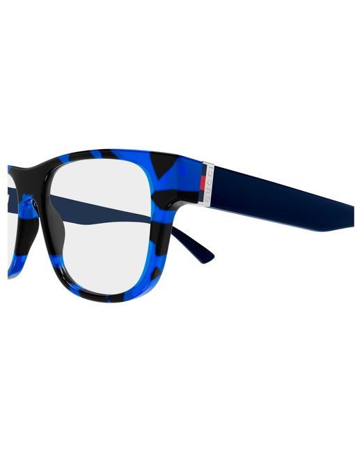 Gucci Black Gg2086O 008 Optical Frames Injected Transparent Squared for men