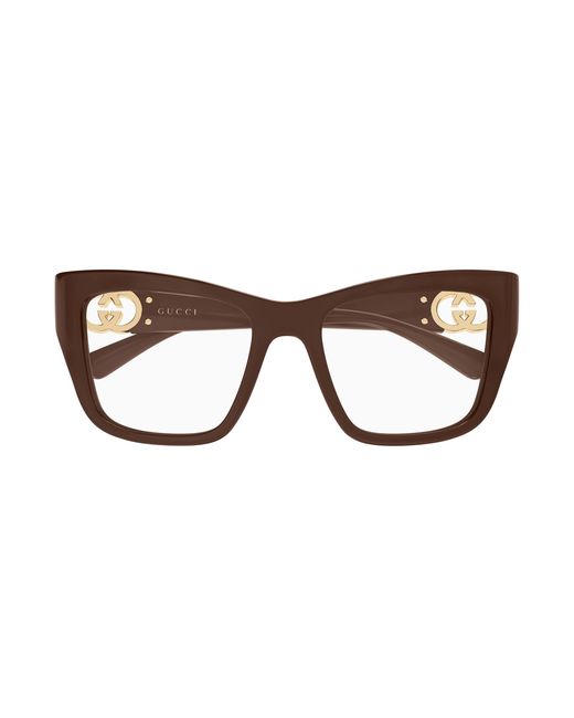 Gucci Black Gg2124O 004 Optical Frames Injected Transparent Cat Eye