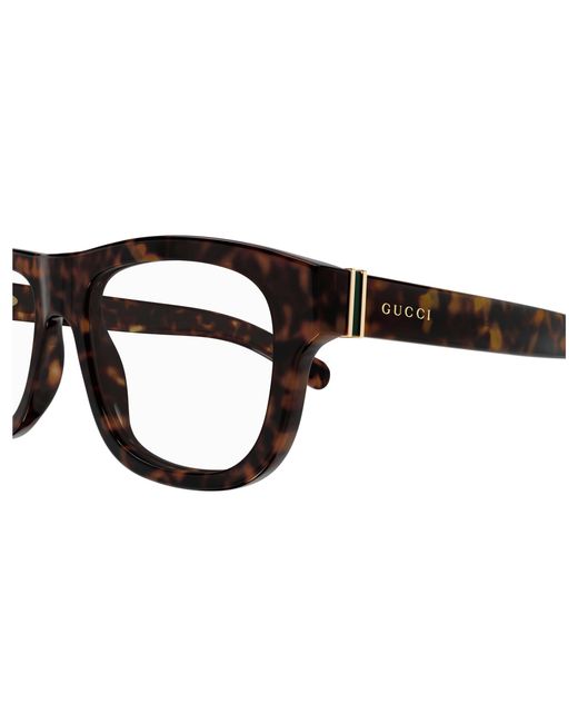 Gucci Black Gg1509O 002 Optical Frames Acetate Transparent Round for men