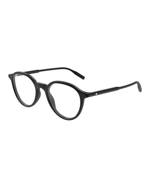 Montblanc Black Mb0291O 009 Optical Frames Acetate Transparent Round for men