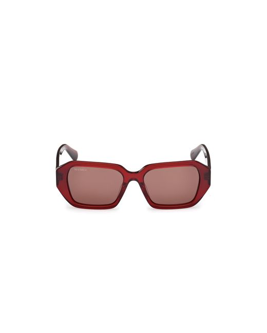 MAX&Co. Red Mo0126 66E Sunglasses Acetate Geometric Normal