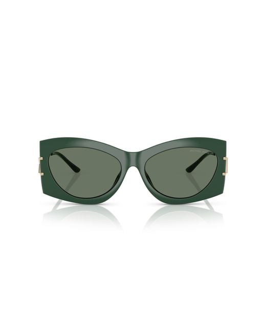 Michael Kors Green Mk2235U Navarra 40063H Sunglasses Injected Geometric Normal
