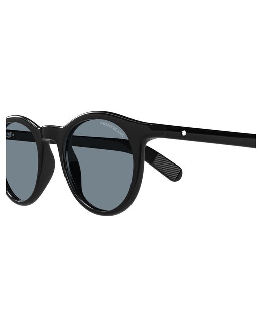 Montblanc Black Mb0353S 007 Sunglasses Round for men