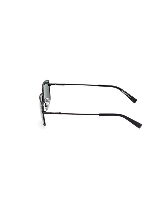 Timberland Black Tb9338 02R Sunglasses Metal Squared Polarized for men