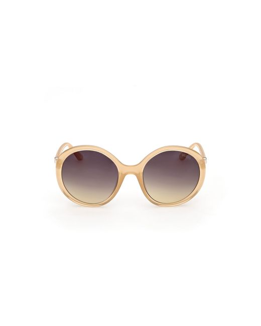 Guess Black Gu00281 41B Sunglasses Injected Smoke Round Normal