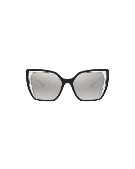 Dolce & Gabbana Black Dg6138 675/6V Sunglasses Plastic Squared Normal Mirrored