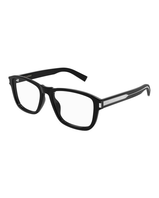 Saint Laurent Black Sl 710 Opt 001 Optical Frames Acetate Transparent Squared for men