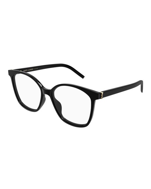 Saint Laurent Black Sl M162 001 Optical Frames Acetate Transparent Round Antiriflesso
