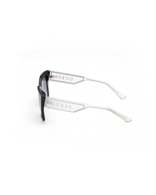 Guess Black Gu7818 01B Sunglasses Injected Smoke Squared Normal Shaded