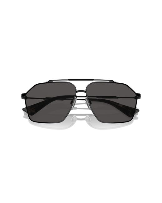 Dolce & Gabbana Black Dg2303 01/87 Sunglasses Metal Pilot Normal for men