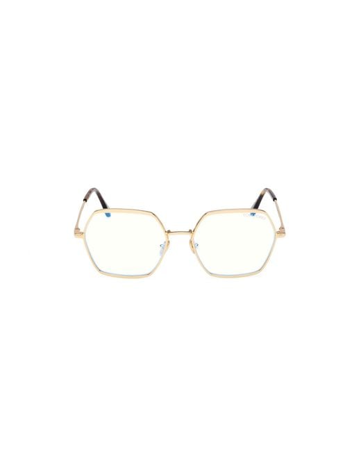 Tom Ford Black Ft6050-B 030 Optical Frames Metal Geometric Normal