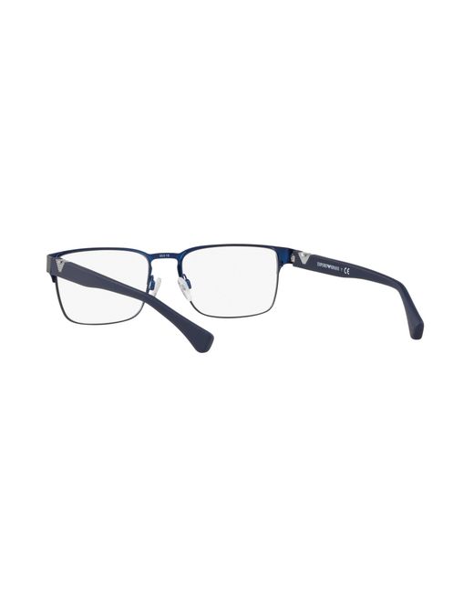 Emporio Armani Black Ea1027 3100 Optical Frames Metal Squared Normal for men