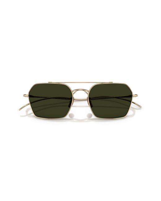 Oliver Peoples Green Ov1365St Tk-15 5035P1 Sunglasses Titanium G15 Geometric Polarized