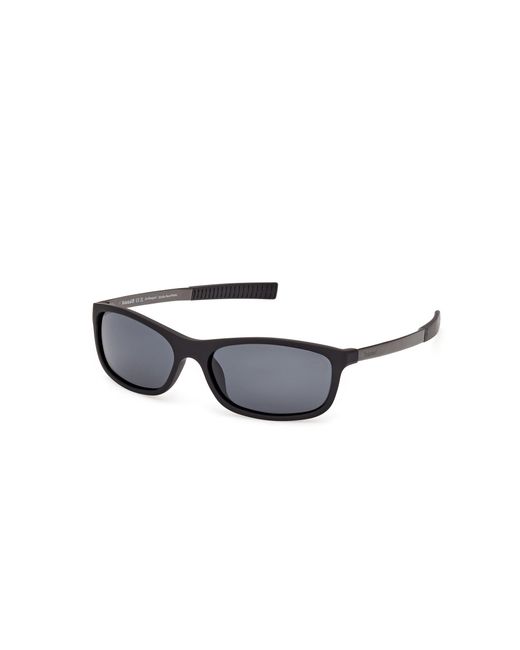 Timberland Black Tb00062-H 02D Sunglasses Injected Smoke Squared Polarized for men