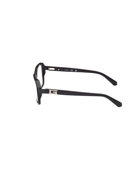 Guess Black Gu50138 001 Optical Frames Acetate Squared Normal for men
