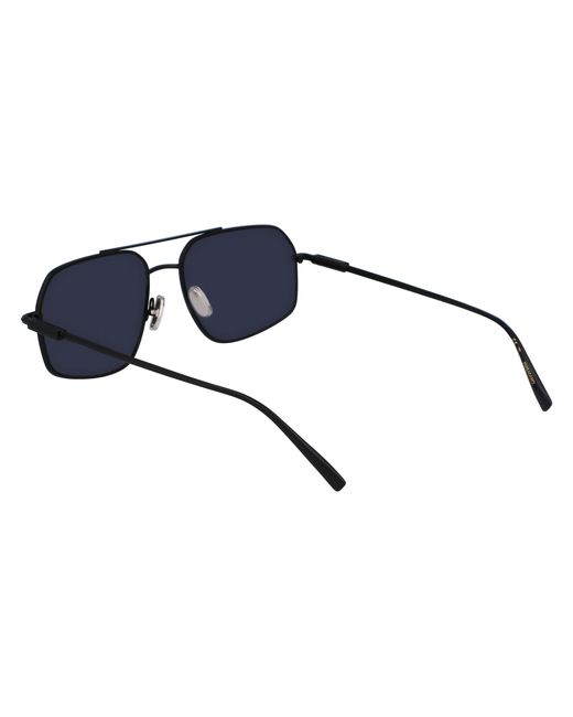 Ferragamo Black Sf313S 002 Sunglasses Metal Squared Normal Normal for men