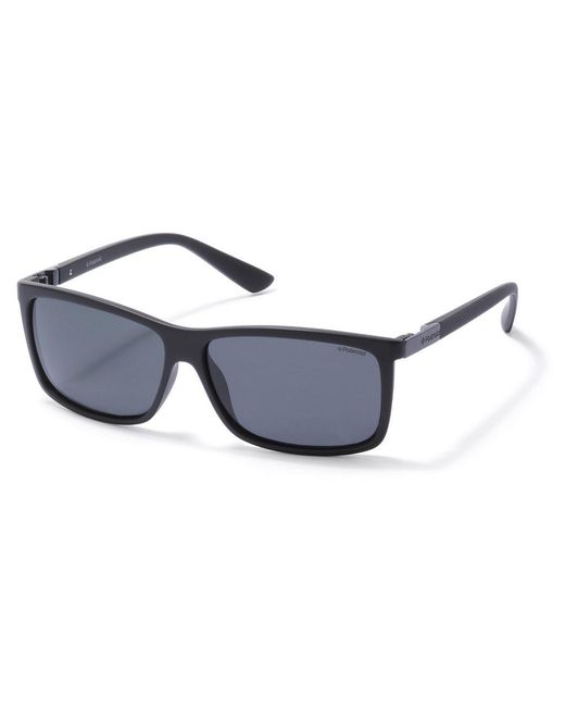 Polaroid Black P8346 Kih/Y2 Sunglasses Plastic Squared Polarized for men