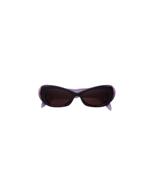 Retrosuperfuture Black Usf Izipho Melanzana Sunglasses Acetate Geometric Normal