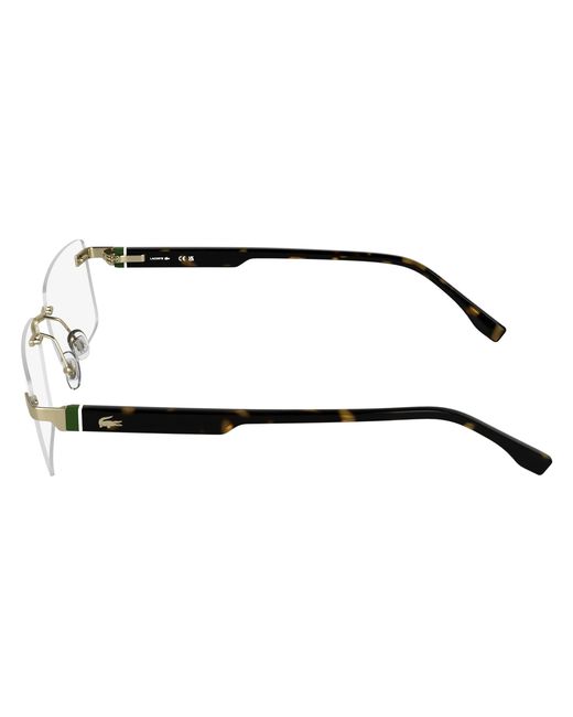 Lacoste Black 045 Optical Frames Metal Squared Normal for men