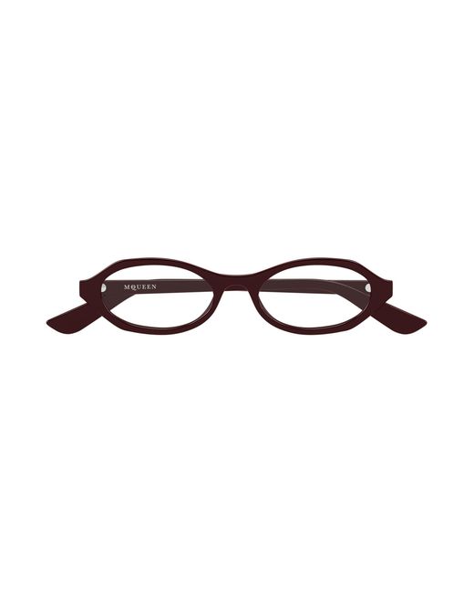 McQueen Black Am0559O 003 Optical Frames Acetate Transparent Round
