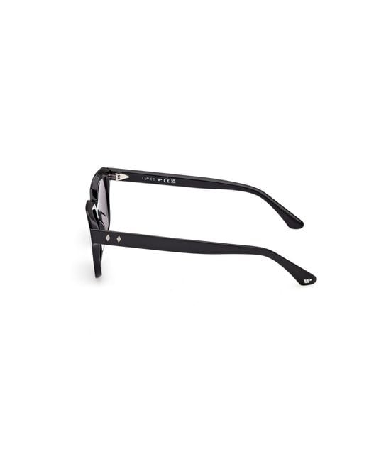 Web Black We0391 01A Sunglasses Acetate Smoke Squared Normal for men