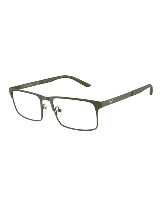 Emporio Armani Black Ea1170 3399 Optical Frames Metal Squared Normal for men