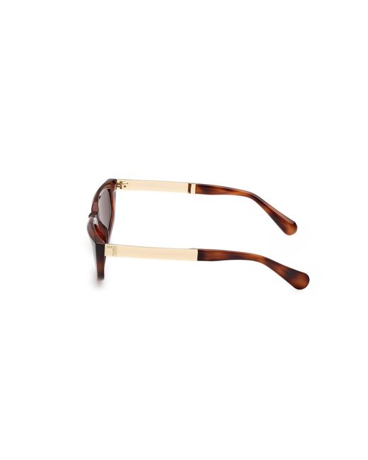 MAX&Co. Black Mo0125 52E Sunglasses Injected Cat Eye Normal