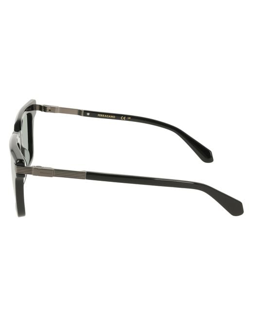 Ferragamo Black Sf2103S 001 Sunglasses Acetate Squared Normal for men