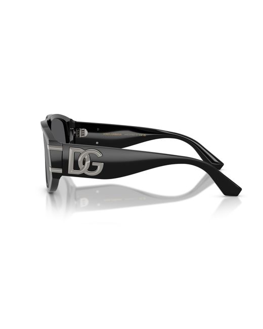 Dolce & Gabbana Black Dg4499 501/6G Sunglasses Acetate Pilot Mirrored