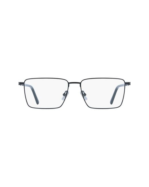 Ferragamo Black Sf2237 001 Optical Frames Metal Squared Normal for men