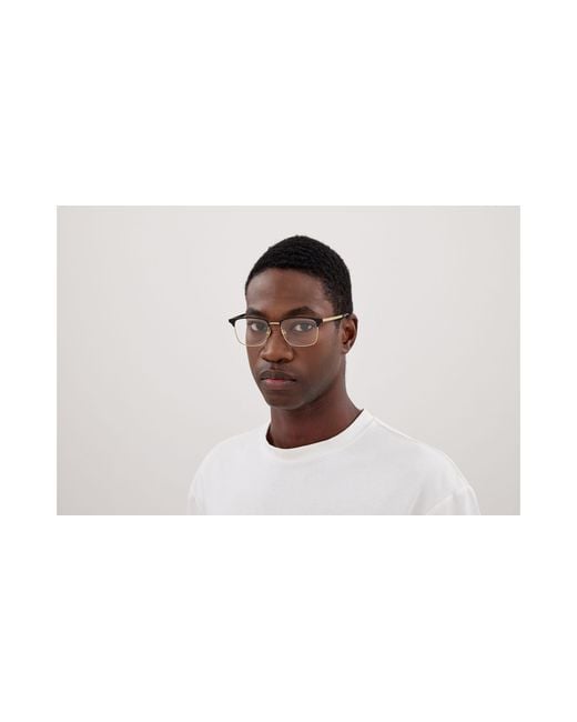 Gucci Black Gg2136O 001 Optical Frames Metal Transparent Squared for men