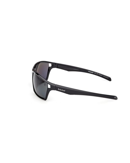Timberland Black Tb00055 01D Sunglasses Injected Smoke Squared Polarized for men