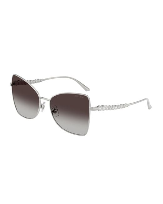 Jimmy Choo Black Jc4010B 30028G Sunglasses Steel Butterfly Normal Shaded