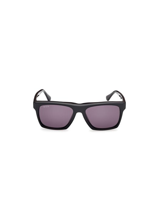 Web Black We0350 05A Sunglasses Acetate Smoke Squared Normal for men
