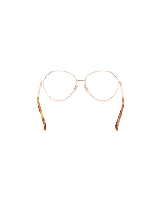 Max Mara Black Mm5139 028 Optical Frames Metal Round Normal