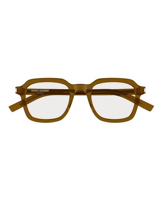 Saint Laurent Black Sl 715 Slim Opt 005 Optical Frames Acetate Transparent Squared