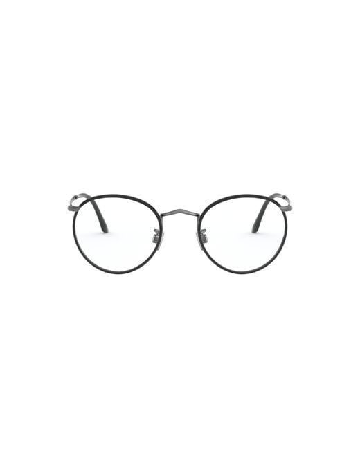 Giorgio Armani Black Ar 112Mj 3260 Optical Frames Metal Transparent Round Normal for men