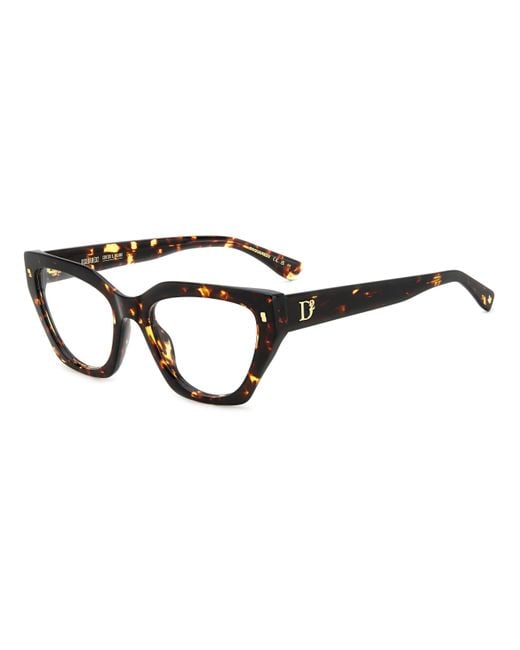 DSquared² Black D2 0117 086 Optical Frames Acetate Cat Eye