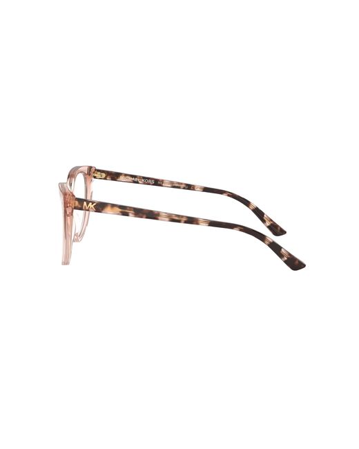 Michael Kors Black Mk4070 Luxemburg 3599 Transparent Peach Optical Frames Plastic Cat Eye
