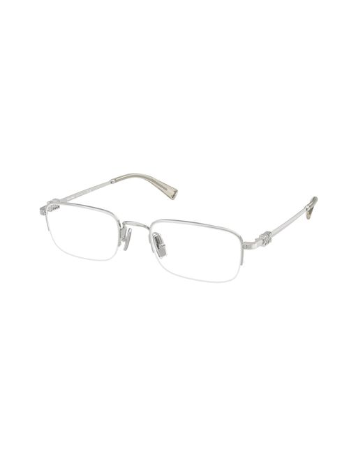 Miu Miu Black Mu 52Wv 1Bc1O1 Optical Frames Metal Squared Normal