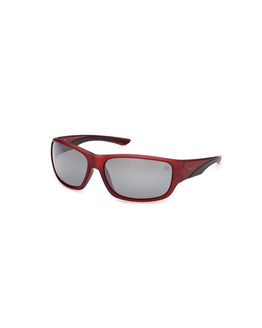 Timberland Black Tb00084 67D Sunglasses Injected Smoke Squared Polarized for men