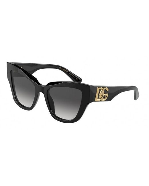 Dolce & Gabbana Black Dg4404 501/8G Sunglasses Plastic Cat Eye Normal Nuanced