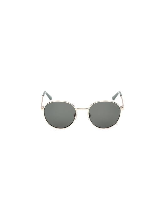 Guess Black Gu00237 32N Sunglasses Metal Round Normal