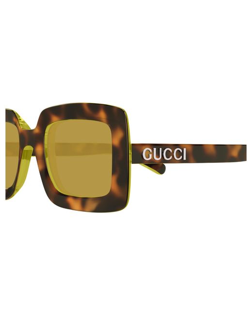 Gucci Black Gg1718S 002 Sunglasses Injected Squared