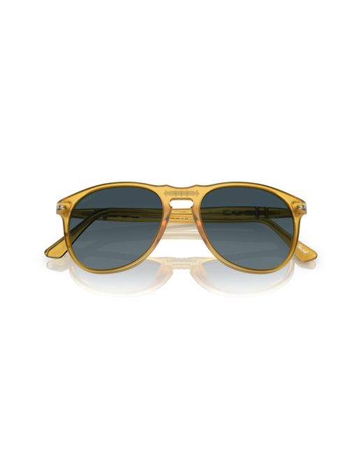 Persol Black Po9649S 204/S3 Sunglasses Plastic Pilot Polarized Shaded for men