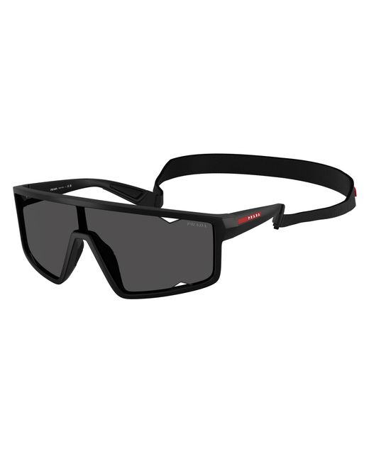 Prada Linea Rossa Black Ps A03S 1Bo5S0 Sunglasses Injected Squared Normal for men