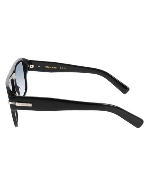 Ferragamo Black Sf2078Slbi 001 Sunglasses Acetate Squared Normal for men