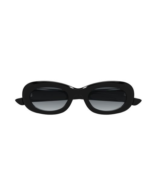 McQueen Black Am0527S 001 Sunglasses Acetate Round