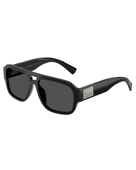 Dolce & Gabbana Black Dg4506 501/87 Sunglasses Acetate Pilot Normal for men